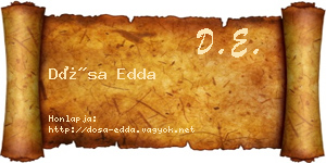 Dósa Edda névjegykártya